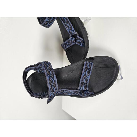 Teva Men\'s Black and Blue Strapped Sandals